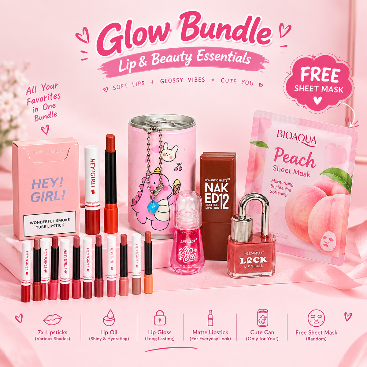 Ultimate Lip & Beauty Essentials Kit – Limited Time Glow Bundle ✨