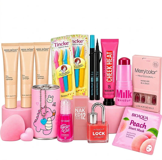Mega Beauty Bundle – Makeup & Skincare Essentials | Limited Time Offer 🔥