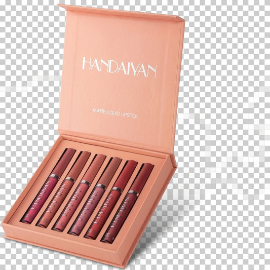 Handaiyan Matte Liquid Lipstick Set – 6 Long-Lasting Shades